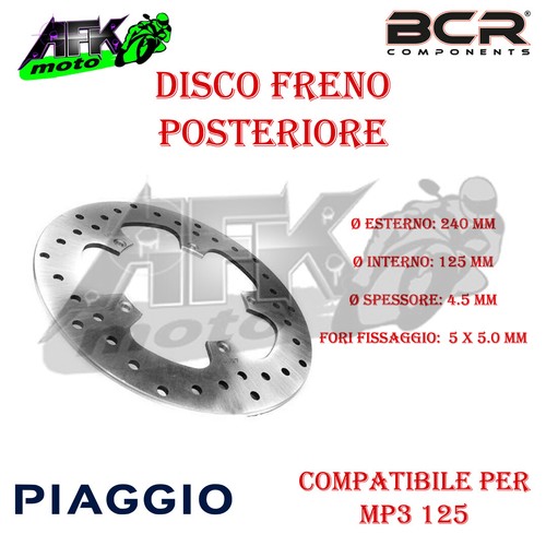 Disco freno posteriore per - freno,